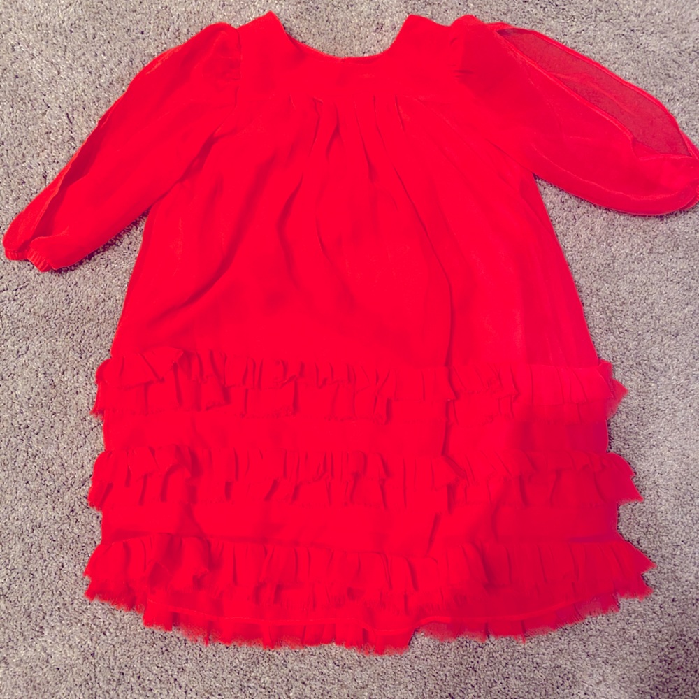 Bright orangish pink boutique dress